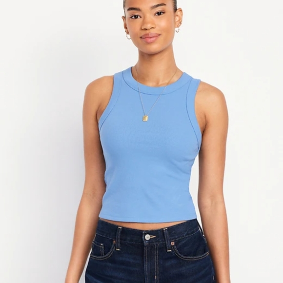 Old Navy Brown Ribbed Tank Top - Picture 2 of 5